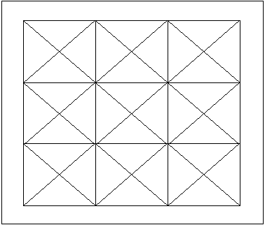 Unidea originale a patchwork Disegni geometrici semplici
